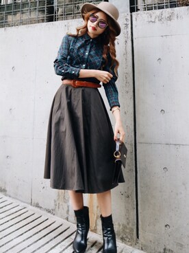 Akaneさん（レディース・163cm）の秋コーディネート