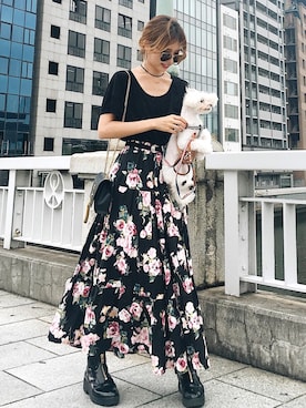 「GRL（グレイル）のアイテム（ピアス（両耳用））」を使った、Akaneさん（レディース・163cm）の秋コーディネート