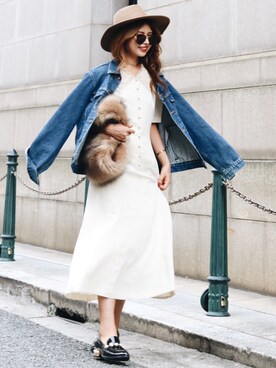 「Jeffrey Campbell（ジェフリーキャンベル）のアイテム（その他シューズ）」を使った、Akaneさん（レディース・163cm）の秋コーディネート