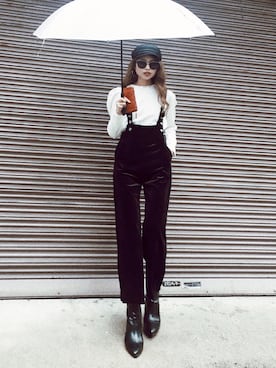 「GRL（グレイル）のアイテム（オールインワン・サロペット）」を使った、Akaneさん（レディース・163cm）の秋コーディネート