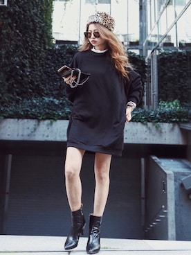 「GRL（グレイル）のアイテム（ピアス（両耳用））」を使った、Akaneさん（レディース・163cm）の秋コーディネート