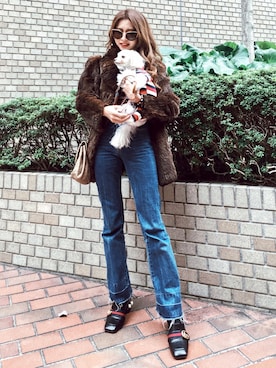 「GUCCI（グッチ）のアイテム（シューズ）」を使った、Akaneさん（レディース・163cm）の秋コーディネート