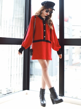 「madder vintage」｜Akaneさん（レディース・163cm）の冬コーディネート