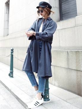 「KENZO（ケンゾー）のアイテム（ジャケット/アウター）」を使った、Akaneさん（レディース・163cm）の春コーディネート