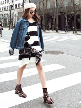 「GRL（グレイル）のアイテム（ピアス（両耳用））」を使った、Akaneさん（レディース・163cm）の冬コーディネート