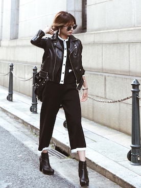 「madder vintage」｜「アイテム（セットアップ）」を使った、Akaneさん（レディース・163cm）の秋コーディネート