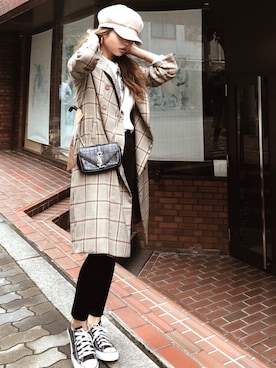 「Acne Studios（アクネストゥディオズ）のACNE STUDIOS SKIN 5 BLACK（デニムパンツ）」を使った、Akaneさん（レディース・163cm）の秋コーディネート
