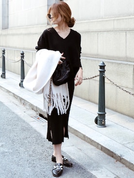 「madder vintage」｜「アイテム（セットアップ）」を使った、Akaneさん（レディース・163cm）の冬コーディネート