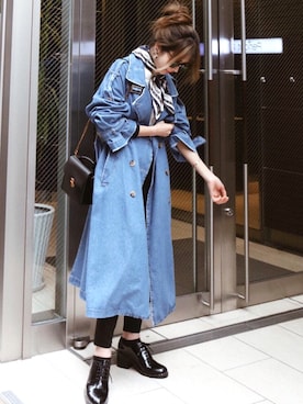 「madder vintage」｜「アイテム（トレンチコート）」を使った、Akaneさん（レディース・163cm）の春コーディネート