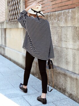 「Acne Studios（アクネストゥディオズ）のACNE STUDIOS SKIN 5 BLACK（デニムパンツ）」を使った、Akaneさん（レディース・163cm）の春コーディネート
