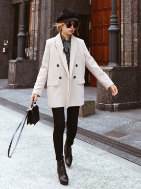 「Acne Studios（アクネストゥディオズ）のACNE STUDIOS SKIN 5 BLACK（デニムパンツ）」を使った、Akaneさん（レディース・163cm）の秋コーディネート
