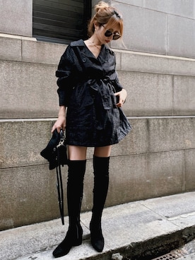 「madder vintage」｜「アイテム（トレンチコート）」を使った、Akaneさん（レディース・163cm）の秋コーディネート