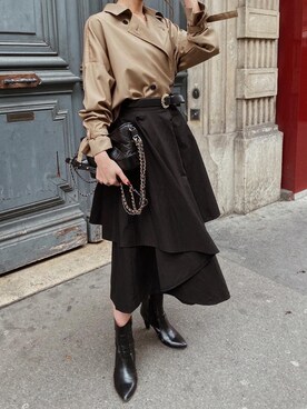「PLAIN CLOTHING（プレーンクロージング）のアイテム」を使った、Akaneさん（レディース・163cm）の春コーディネート