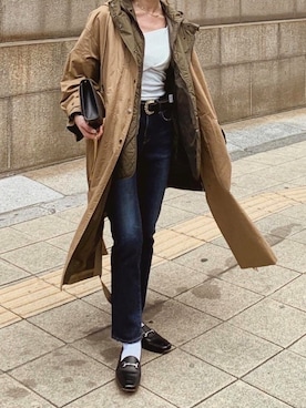「SAINT LAURENT PARIS（サンローランパリ）のアイテム」を使った、Akaneさん（レディース・163cm）の春コーディネート