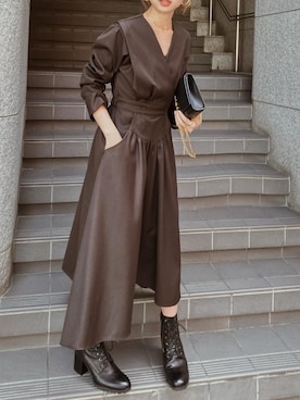 「SAINT LAURENT PARIS（サンローランパリ）のアイテム」を使った、Akaneさん（レディース・163cm）の春コーディネート