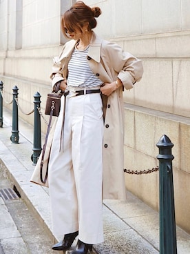 「PLAIN CLOTHING（プレーンクロージング）のアイテム」を使った、Akaneさん（レディース・163cm）の春コーディネート