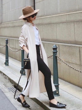「ZOZO（ゾゾ）のクルーネックTシャツ［WOMEN］（Tシャツ/カットソー）」を使った、Akaneさん（レディース・163cm）の春コーディネート