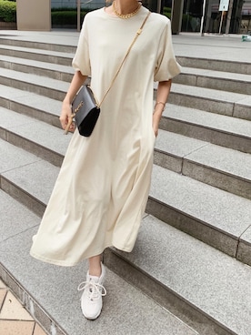 「SAINT LAURENT PARIS（サンローランパリ）のアイテム」を使った、Akaneさん（レディース・163cm）の夏コーディネート