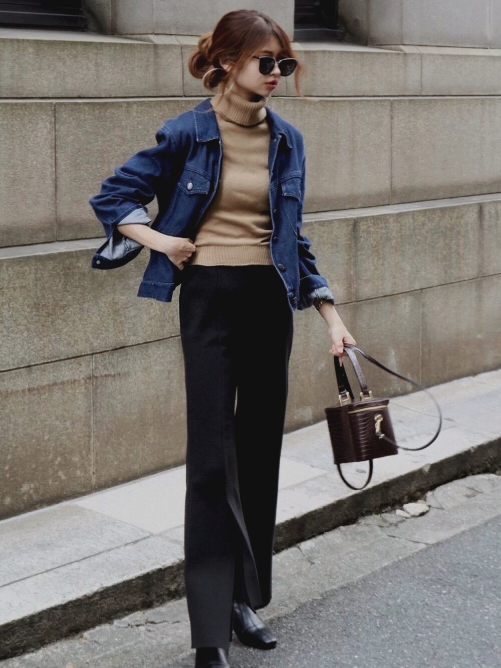 celine セリーヌ 変形デザイン ツートン セーター ニット レディース 