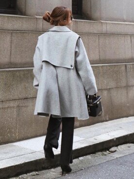 「madder vintage」｜「アイテム（チェスターコート）」を使った、Akaneさん（レディース・163cm）の秋コーディネート