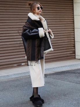 「madder vintage」｜「アイテム（その他シューズ）」を使った、Akaneさん（レディース・163cm）の冬コーディネート