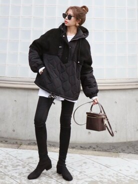 Akaneさん（レディース・163cm）の冬コーディネート