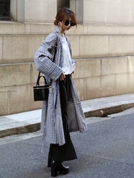 「madder vintage」｜「アイテム（トレンチコート）」を使った、Akaneさん（レディース・163cm）の春コーディネート