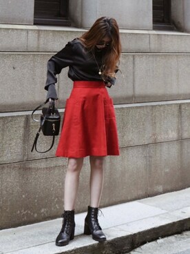 「Yves Saint Laurent（イヴサンローラン）のアイテム」を使った、Akaneさん（レディース・163cm）の春コーディネート