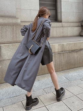 「SAINT LAURENT PARIS（サンローランパリ）のアイテム」を使った、Akaneさん（レディース・163cm）の春コーディネート