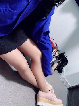 「one after another NICE CLAUP（ワンアフターアナザーナイスクラップ）のアイテム（タンクトップ）」を使った、rinrinさん（レディース・149cm）の冬コーディネート