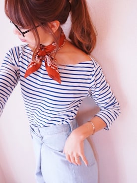 「Cher Shore（シェルショア）のアイテム」を使った、monchanさん（レディース・164cm）の春コーディネート