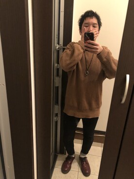 「これから飲み会」｜jumpei kawamuraさん（メンズ・176cm）の冬コーディネート