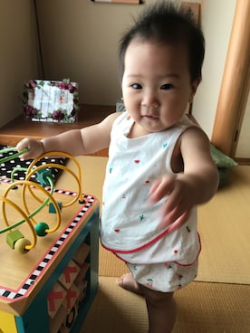 「9ヶ月」｜「アイテム（その他）」を使った、Ema  さん（キッズ・70cm）の夏コーディネート