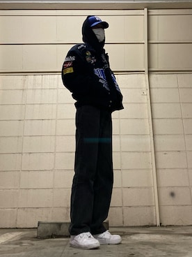 「ストリートカジュアル」｜「アイテム（ブルゾン）」を使った、kyarynovanovaさん（メンズ・174cm）の冬コーディネート