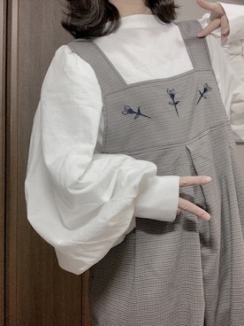 「アイテム（サロペット/オーバーオール）」を使った、なつさん（レディース・152cm・20代）の春コーディネート