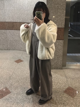 「アイテム（サロペット/オーバーオール）」を使った、なつさん（レディース・152cm・20代）の春コーディネート