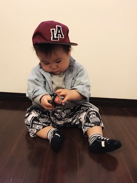 「JAM（ジャム）のアイテム」を使った、ayumun☺︎︎さん（キッズ・80cm）の春コーディネート
