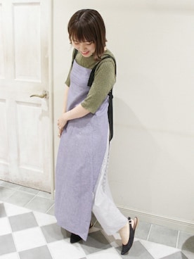 「SLOBE IENA（スローブイエナ）のアイテム（その他シューズ）」を使った、SAEさん（レディース・153cm）の夏コーディネート