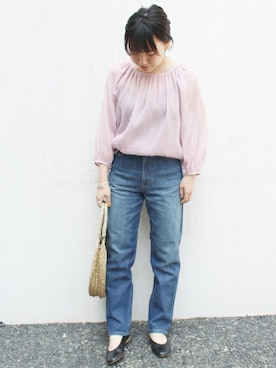「SLOBE IENA（スローブイエナ）のアイテム（その他シューズ）」を使った、SAEさん（レディース・153cm）の春コーディネート