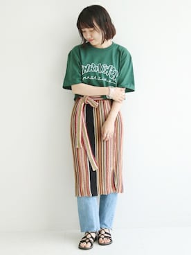 「SLOBE citron.（スローブシトロン）のアイテム」を使った、SAEさん（レディース・153cm）の夏コーディネート