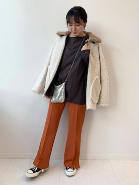 「SLOBE citron.（スローブシトロン）のアイテム（ブルゾン）」を使った、SAEさん（レディース・153cm）の秋コーディネート