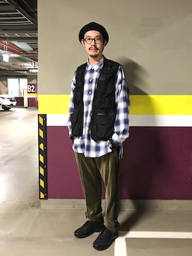 「BAL（バル）のアイテム（帽子）」を使った、JenningsTuさん（メンズ・173cm）の秋コーディネート