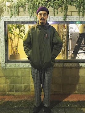 「is-ness（イズネス）のアイテム（ジャケット/アウター）」を使った、JenningsTuさん（メンズ・173cm）の冬コーディネート