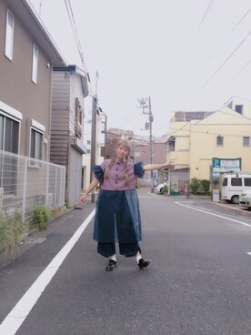 「TYAKASHAのアイテム（パンツ）」を使った、Con.Yaoさん（レディース・164cm）の夏コーディネート