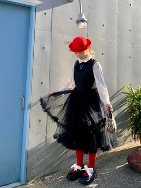 noir kei ninomiya（ノワールケイニノミヤ）のジャンパースカートを