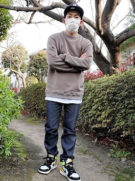 「URBAN RESEARCH Sonny Label（アーバンリサーチサニーレーベル）のアイテム（スウェット）」を使った、tommyさん（メンズ・167cm）の春コーディネート
