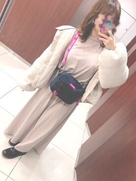 「one after another NICE CLAUP（ワンアフターアナザーナイスクラップ）のアイテム（ブルゾン）」を使った、aminnemouseさん（レディース・154cm）の春コーディネート