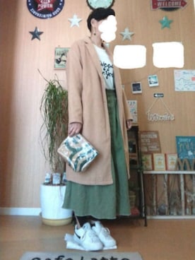 「ヘアバンド」｜「アイテム（その他アウター）」を使った、みゅうさん（レディース・160cm）の冬コーディネート