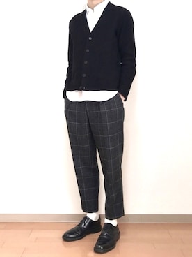 「N.HOOLYWOOD（N.ハリウッド）のアイテム（カーディガン/ボレロ）」を使った、だいたいぼくさん（メンズ・175cm）の春コーディネート