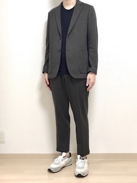 「レトロスニーカー」｜だいたいぼくさん（メンズ・175cm）の秋コーディネート